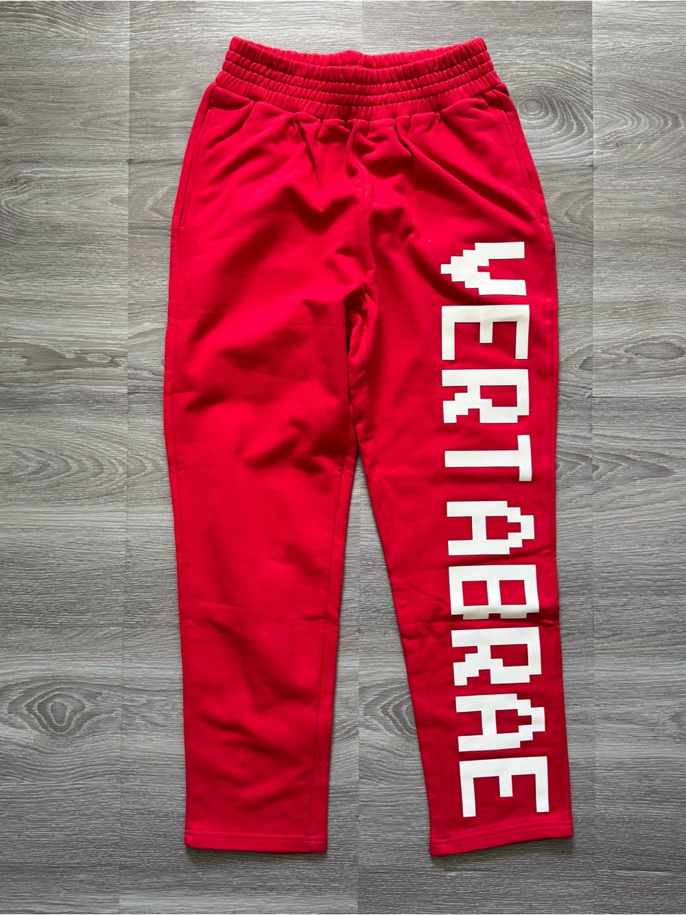 Vertabrae Red Sweatpants Graphic Logo Joggers Men's Size Large